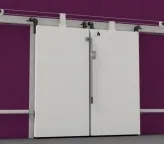 Откатные двустворчатые двери